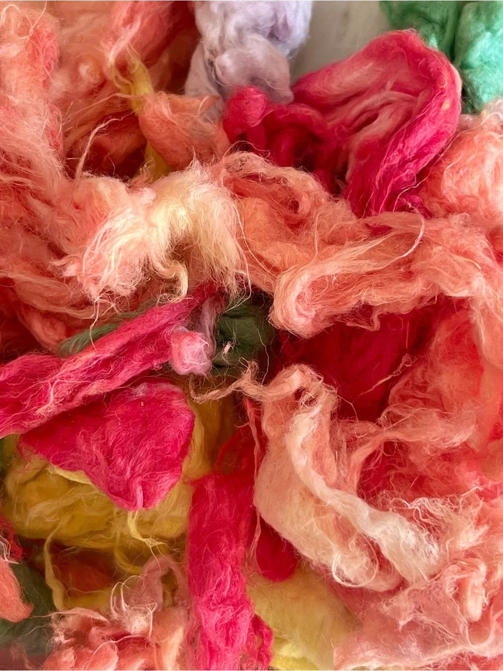 Hand Dyed Ginned Cotton in various colors